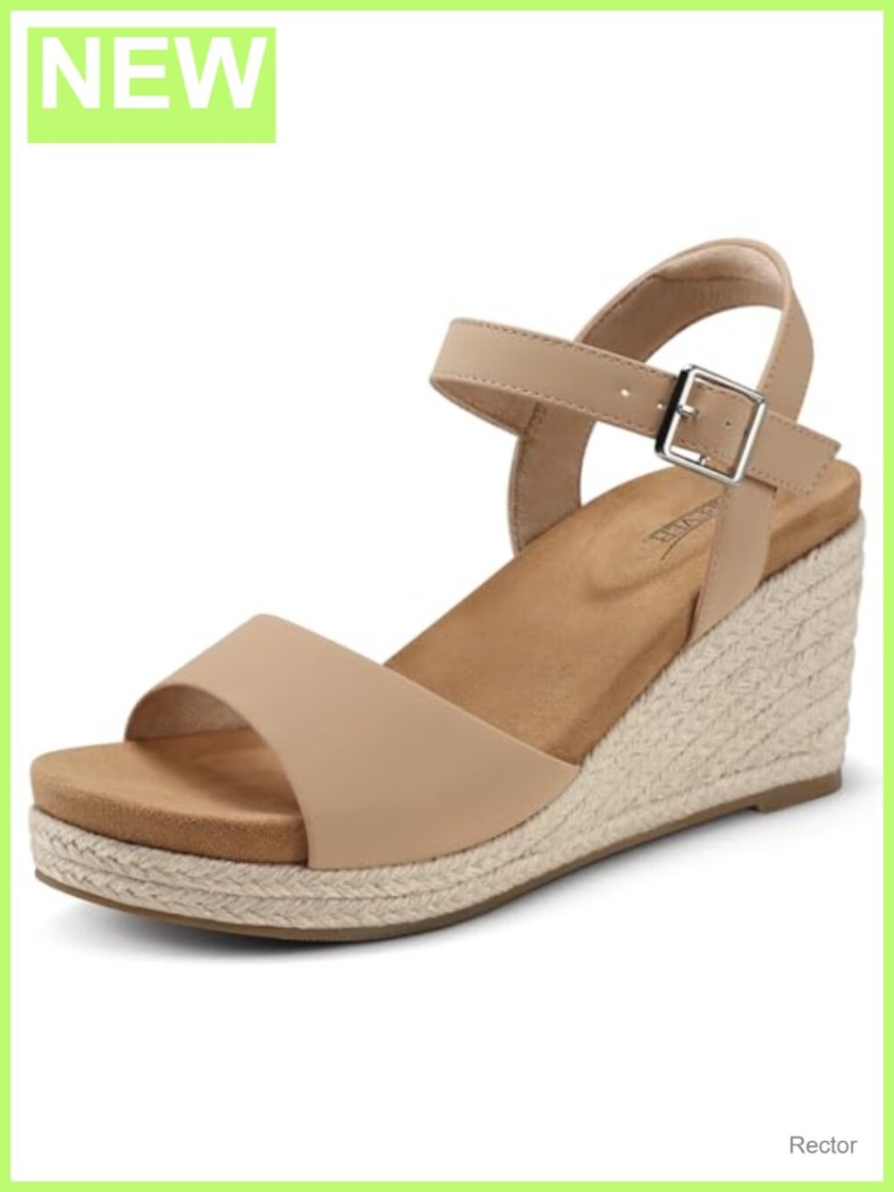 Women's Wedge Sandals Raffia Platform Espadrilles Open Toe Ankle Strap